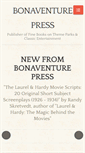 Mobile Screenshot of bonaventurepress.com