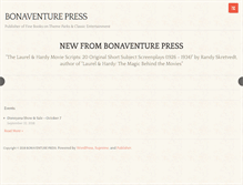Tablet Screenshot of bonaventurepress.com